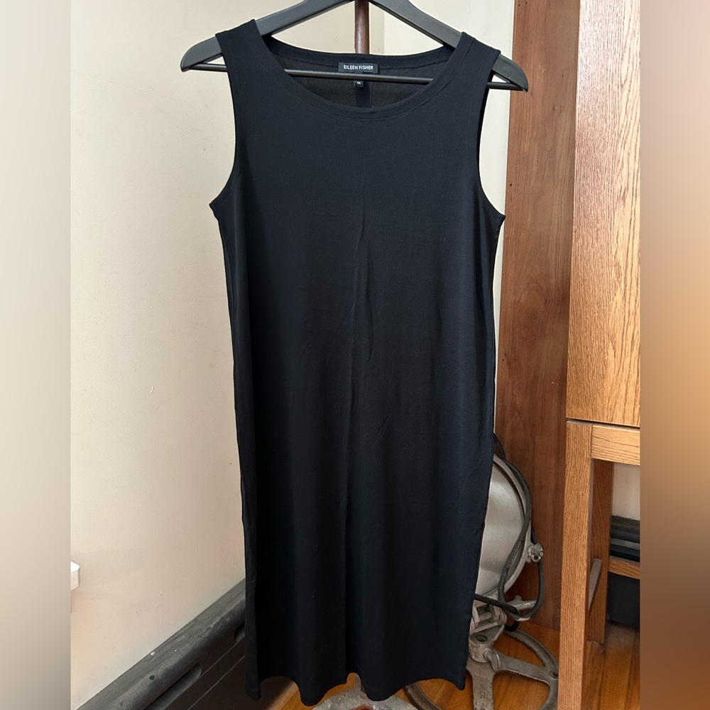 Eileen fisher stretch silk tank dress